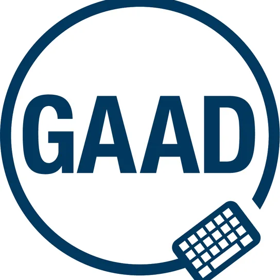 Global Accessibility Awareness Day logo in navy blue